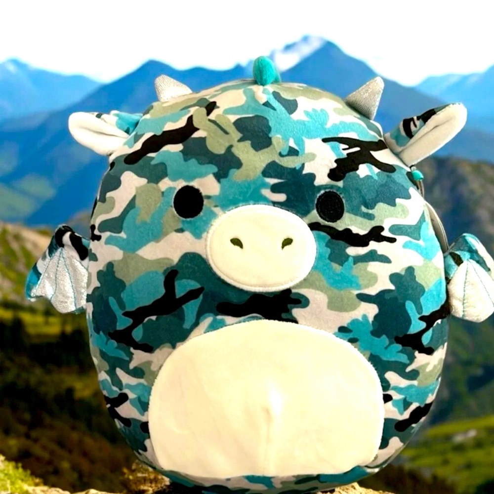 Squishmallow Keanu The Camouflage Dragon 8in